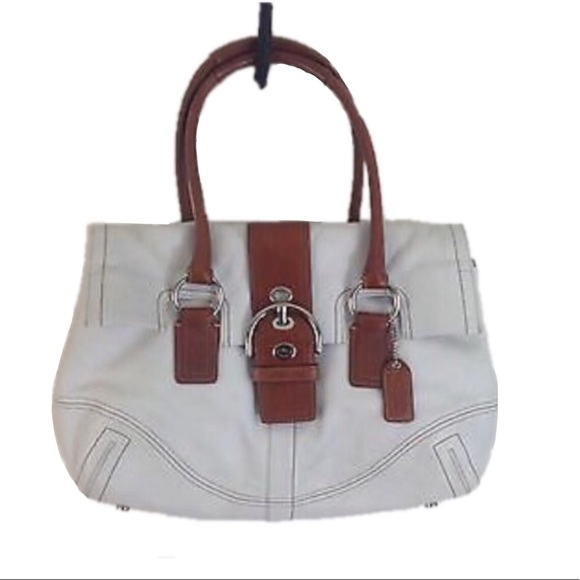 Coach Hampton Soho Leather Flap Over Satchel